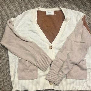 Long sleeve open button down cardigan